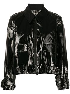 Barbour x Alexa Chung Emma PVC point-collar bomber jacket