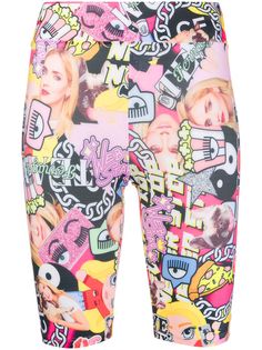Chiara Ferragni collage print fitted shorts