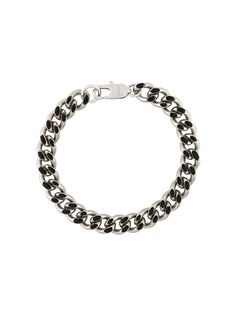 A.P.C. logo-engraved curb chain bracelet