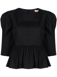 Brock Collection блузка с пышными рукавами и оборками
