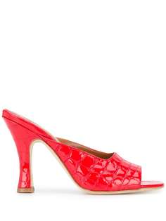 Paris Texas croc-effect mules