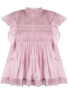 Isabel Marant Étoile Vivia lace-trimmed sleeveless blouse