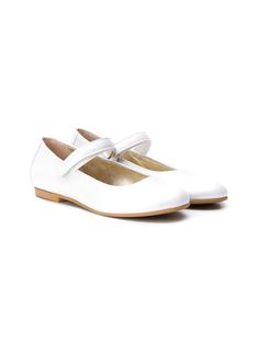 Monnalisa touch strap ballerina pumps
