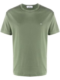 Stone Island crew-neck logo T-shirt