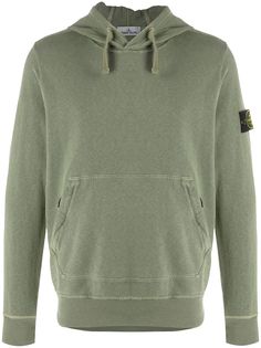Stone Island compass badge knitted hoodie
