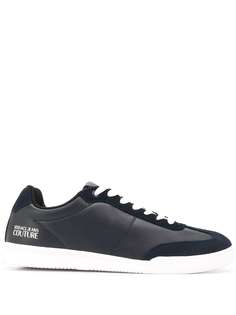 Versace Jeans Couture suede-trimmed low top trainers