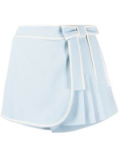 Red Valentino bow detail pleated skort