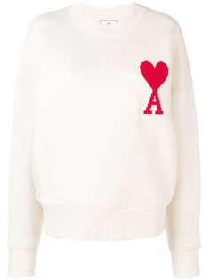 Ami Paris толстовка с круглым вырезом и нашивкой Ami Coeur Patch