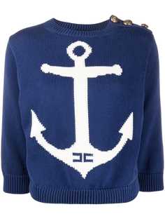 Elisabetta Franchi anchor print sweatshirt
