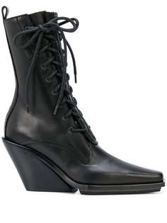Ann Demeulemeester ботильоны на шнуровке с заостренным носком