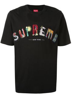 Supreme футболка с вышивкой