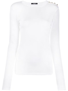 Balmain button detail long-sleeve T-shirt