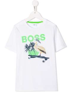 Boss Kids футболка с принтом