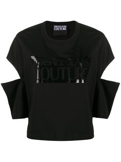 Versace Jeans Couture топ с вырезами и логотипом