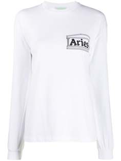 Aries logo print long-sleeved T-shirt