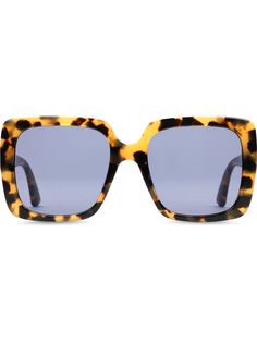 Gucci Eyewear солнцезащитные очки в прямоугольной оправе