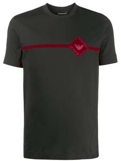 Emporio Armani футболка с бархатной отделкой