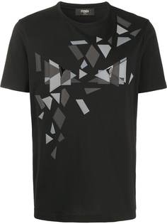 Fendi футболка с геометричным принтом