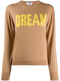 MSGM джемпер с узором Dream вязки интарсия