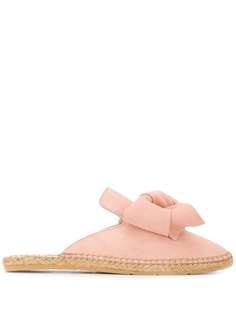 Manebi Hamptons bow backless espadrille loafers