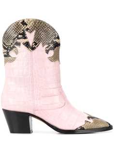 Paris Texas python-effect cowboy boots