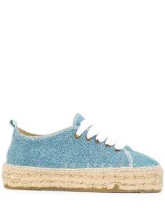 Manebi Hamptons metallic espadrille trainers