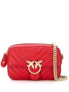 Pinko Love quilted logo plaque cross body bag