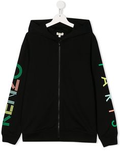 Kenzo Kids TEEN logo print hoodie