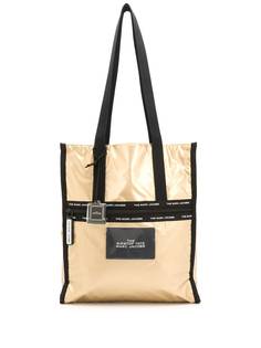 Marc Jacobs canvas-trimmed metallic tote