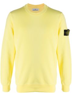 Stone Island compass badge crew-neck sweatshirt