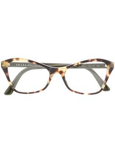 Prada Eyewear cat-eye logo glasses