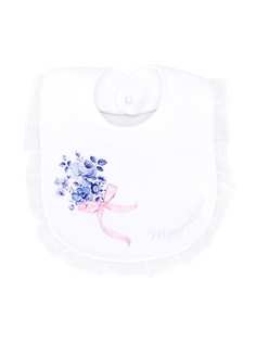 Monnalisa bouquet logo print bib