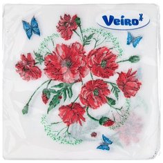 Салфетки Veiro Букет маков 24 х
