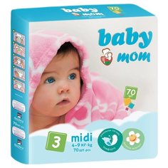 Baby Мom подгузники 3 4-9 кг 70