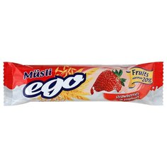 Злаковый батончик Ego Клубника ЭГО