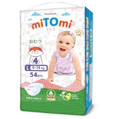 MiTOmi подгузники L 9-14 кг 54