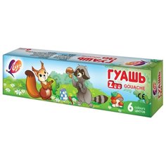 Луч Гуашь Zoo 6 цветов х 15 мл