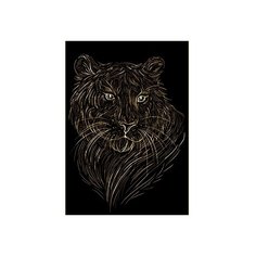 Гравюра Рыжий кот Красивый тигр