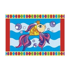 Гравюра Рыжий кот Рыбка в