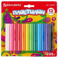 Пластилин BRAUBERG 12 цветов
