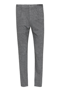 Серые брюки с узором пье-де-пуль Pt01