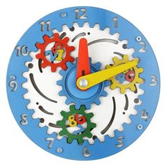 Развивающая игрушка Большой слон Чудо-часики голубой/белый