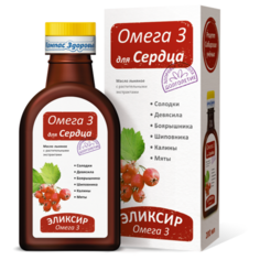 Компас Здоровья Масло льняное Омега 3 для сердца 0.2 л