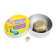 Жвачка для рук Jinshengye Toys Factory Умная масса Магнитный пластилин металлик (218-006) золотистый