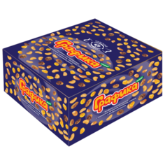 Батончик Невский Кондитер Графика maxi с карамелью, арахисом, хлопьями, изюмом и воздушным рисом, 45 г, коробка (18 шт.)