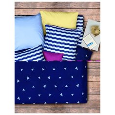 Постельное белье 1.5-спальное Sova & Javoronok Оле Лукойе 50х70 см, бязь синий