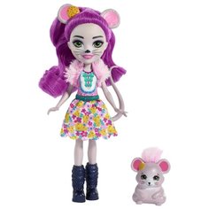 Кукла Enchantimals Мышка Майла с питомцем, 15 см, FXM76