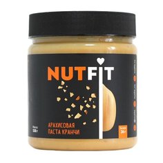 NUTFIT Арахисовая паста с кусочками арахиса Crunchy, 530 г