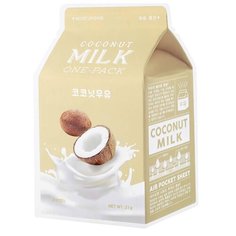 APIEU Маска тканевая с молочными протеинами и экстрактом кокоса Coconut Milk One-Pack, 21 г