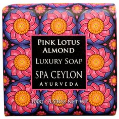 Мыло кусковое Spa Ceylon розовый лотос и миндаль, 100 г